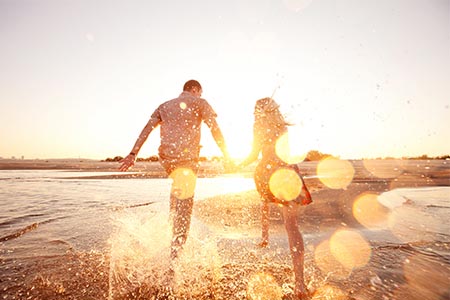 Couples on a beach