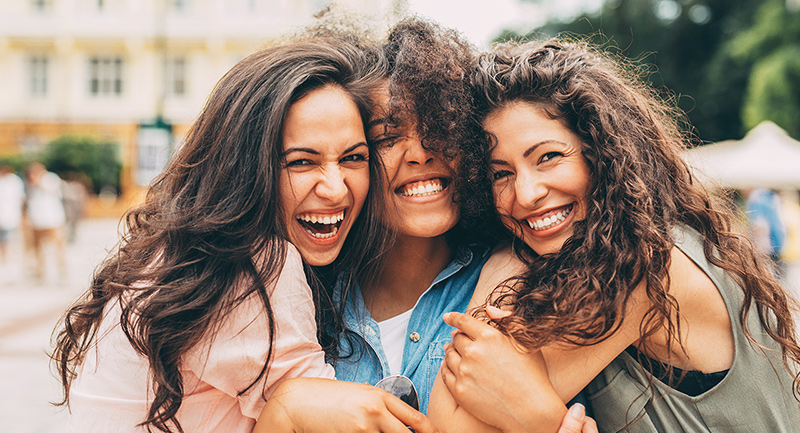 3 happy girls