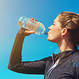 Girl drinking water