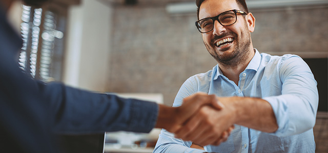 A man shaking hand